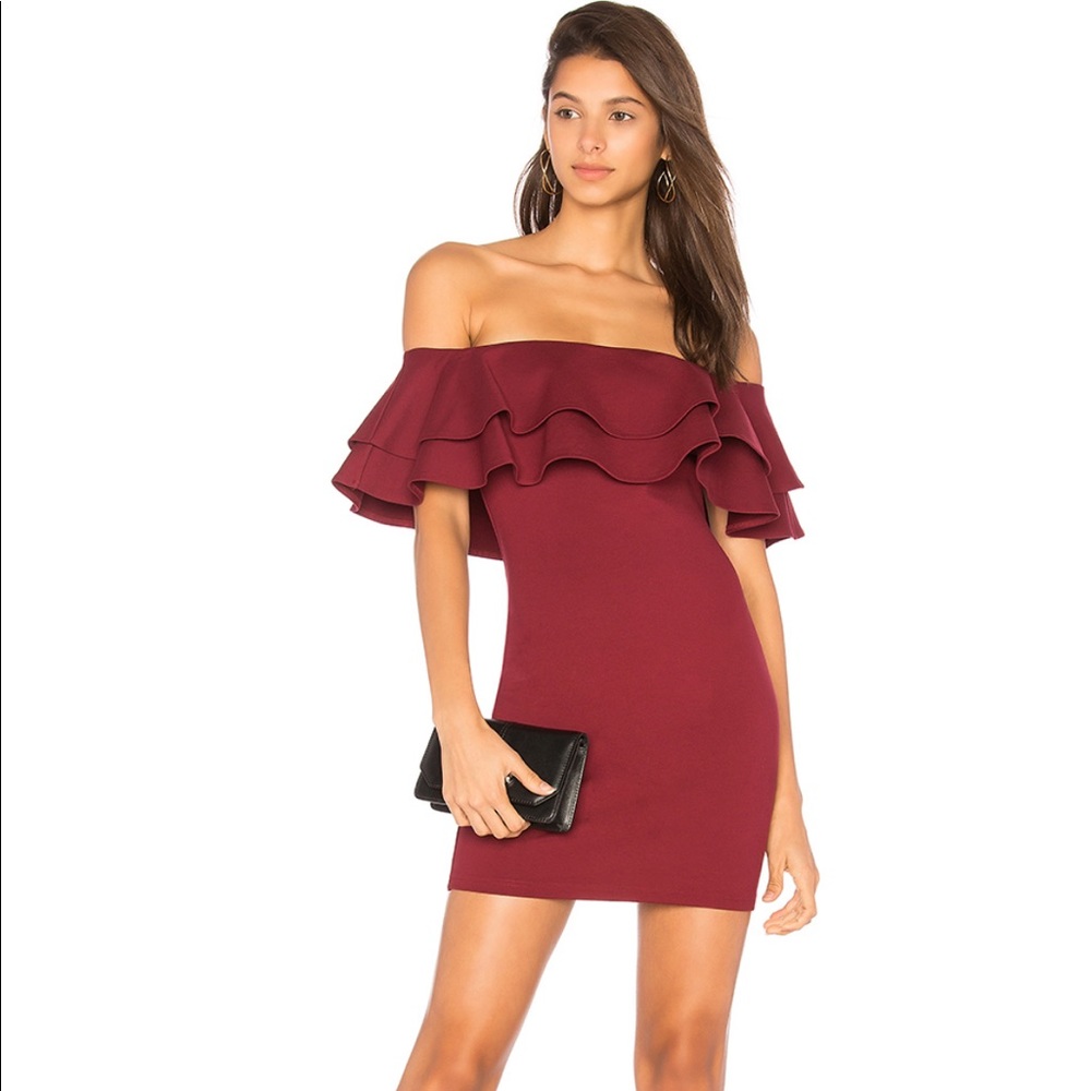 Revolve by the way. Off the Shoulder Bodycon Dress
